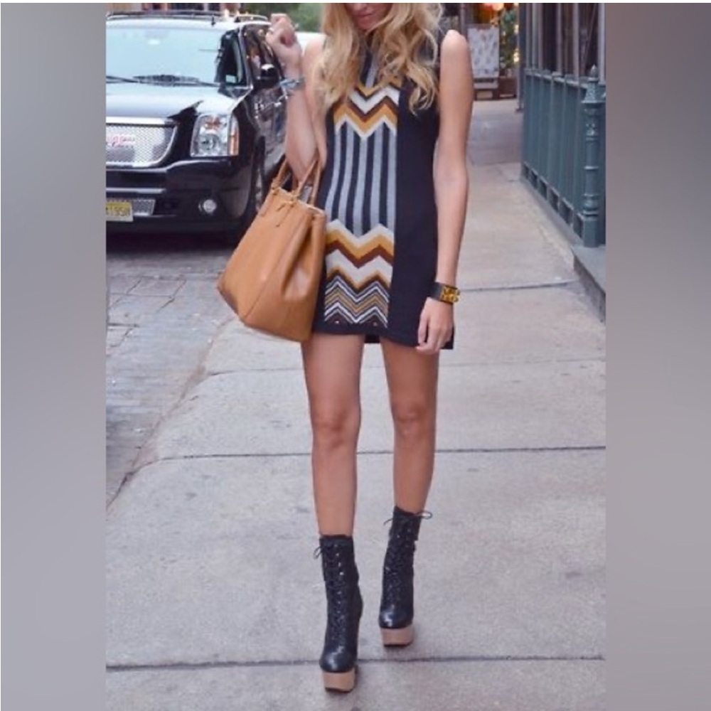 Missoni for Target Limited Edition Multicolore Chevron Panel Sleeveless Dress M